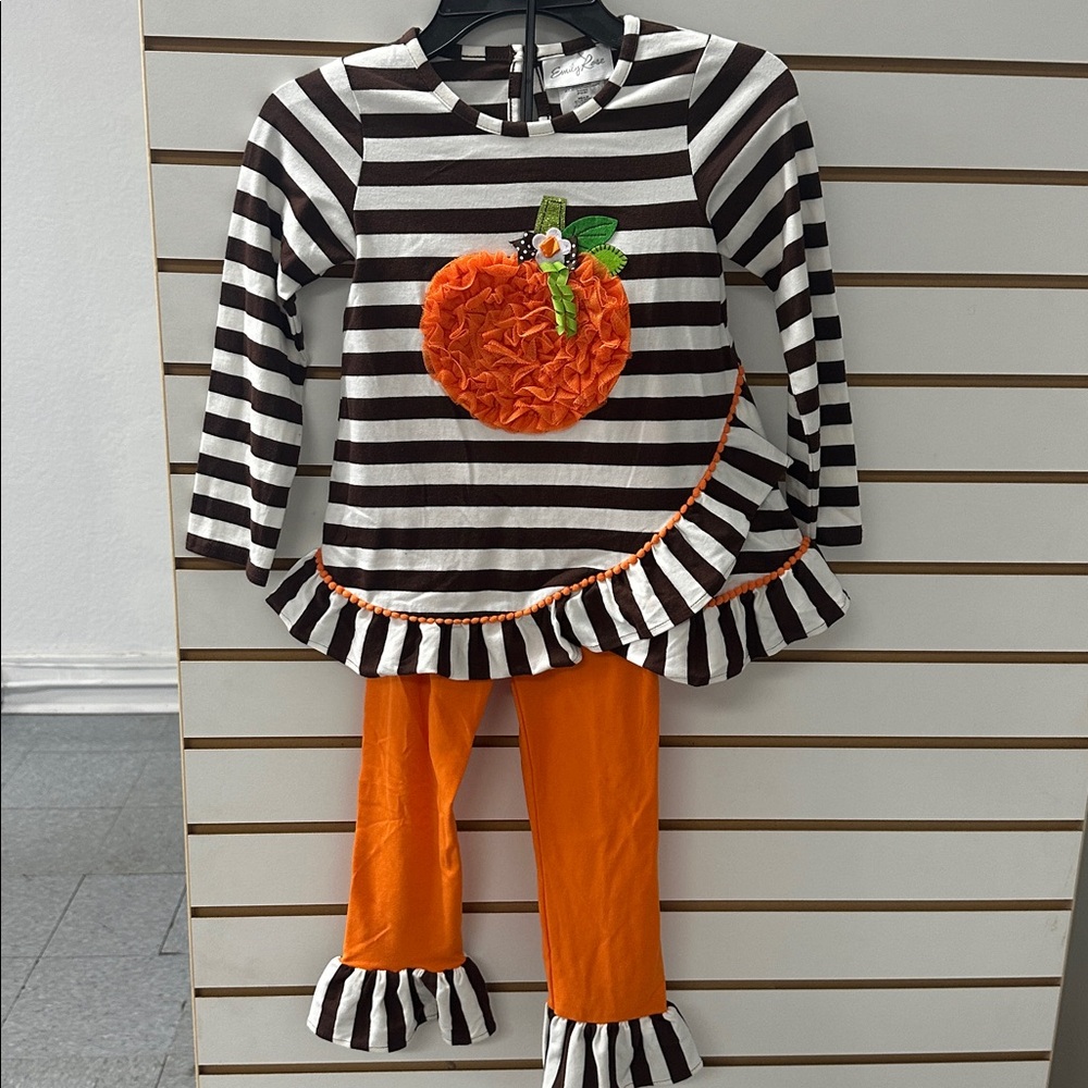 Emily Rose Brown and White Striped Top, NEW no Tags